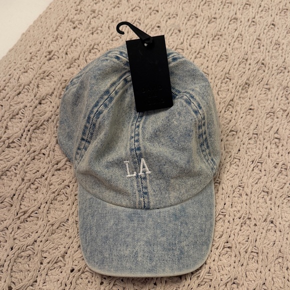 David and Young Accessories - David and Young Light Blue Denim 'LA' Baseball Cap